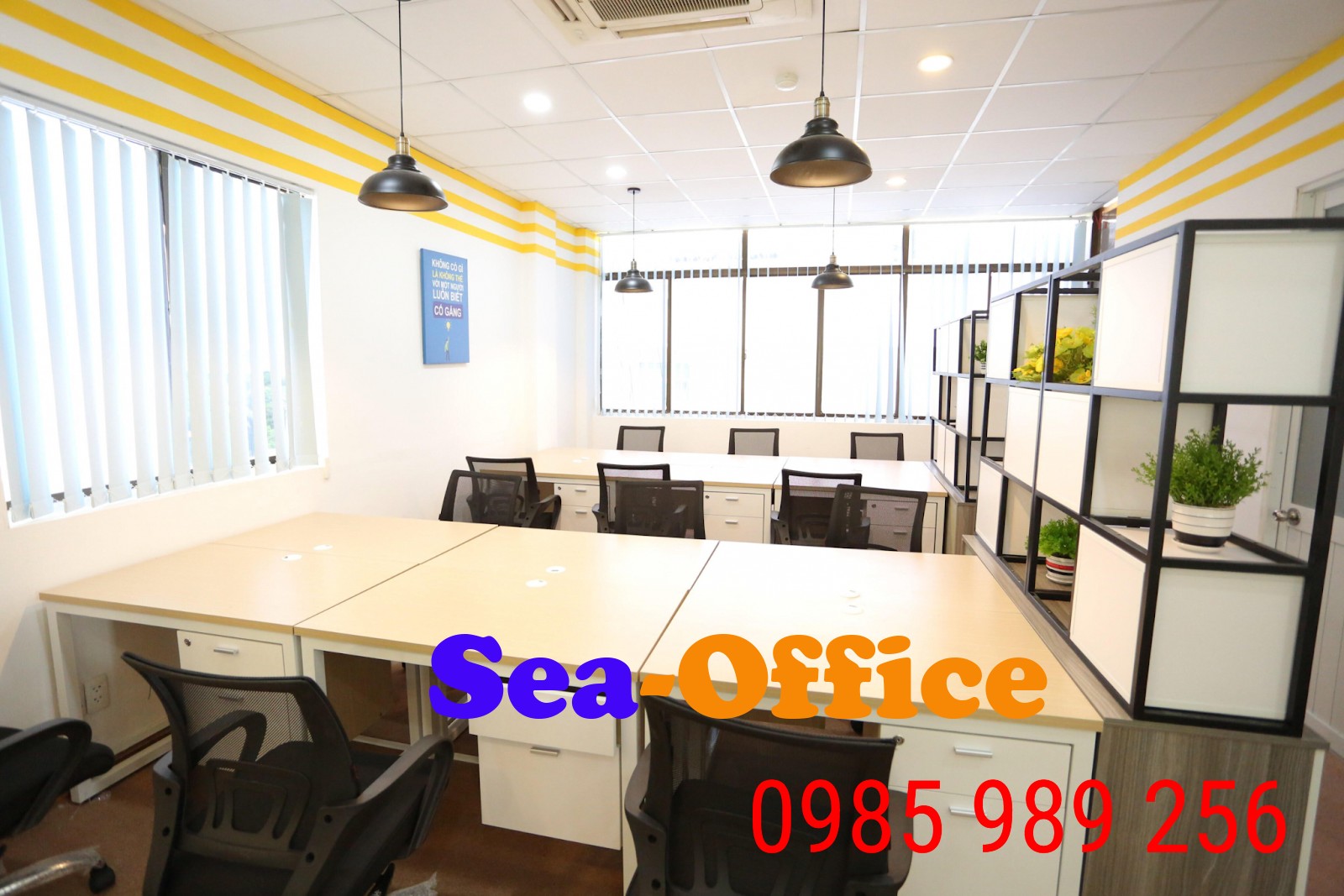 Chỗ làm việc rộng rãi, sạch sẽ tại hệ thống văn phòng cho thuê của Seaoffice